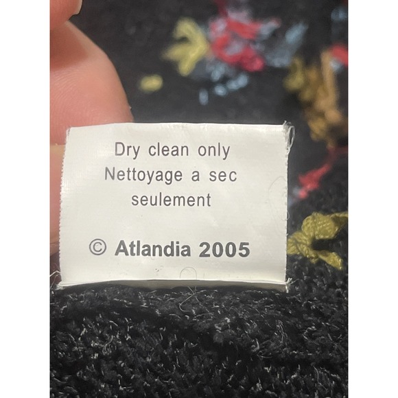 VTG Icelandic Designs Silk Blend  Artsy Retro Embroidered Button L Cardigan Y2K - Picture 9 of 9